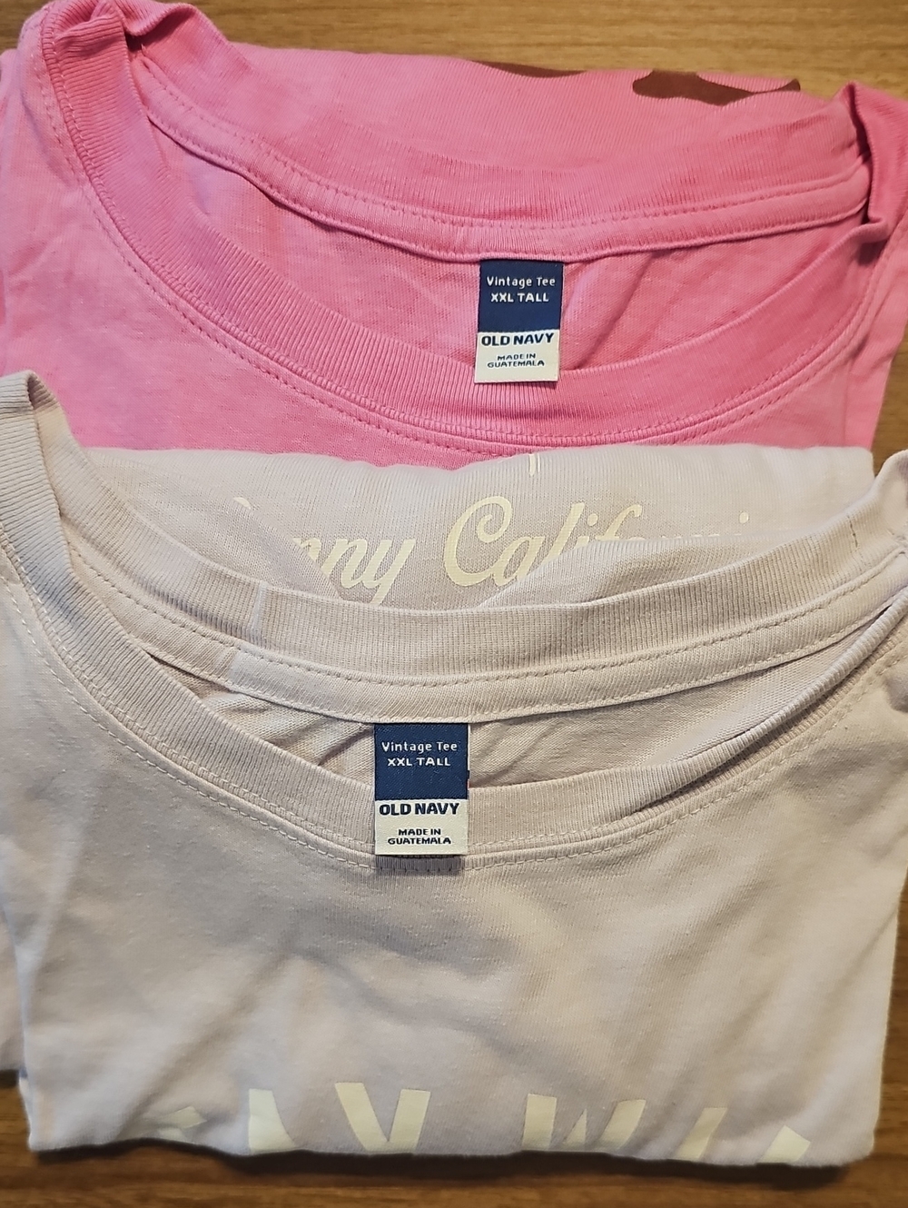 Lot Of 2 Old Navy Plus Size Short Sleeve Vintage Tees Sz XXL Tall, 2X